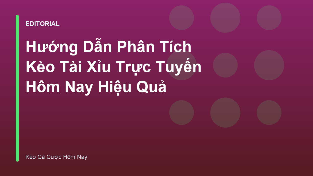Phân tích kèo tài xỉu bóng đá