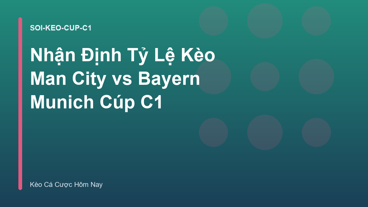 Nhận Định Tỷ Lệ Kèo Man City vs Bayern Munich Cúp C1